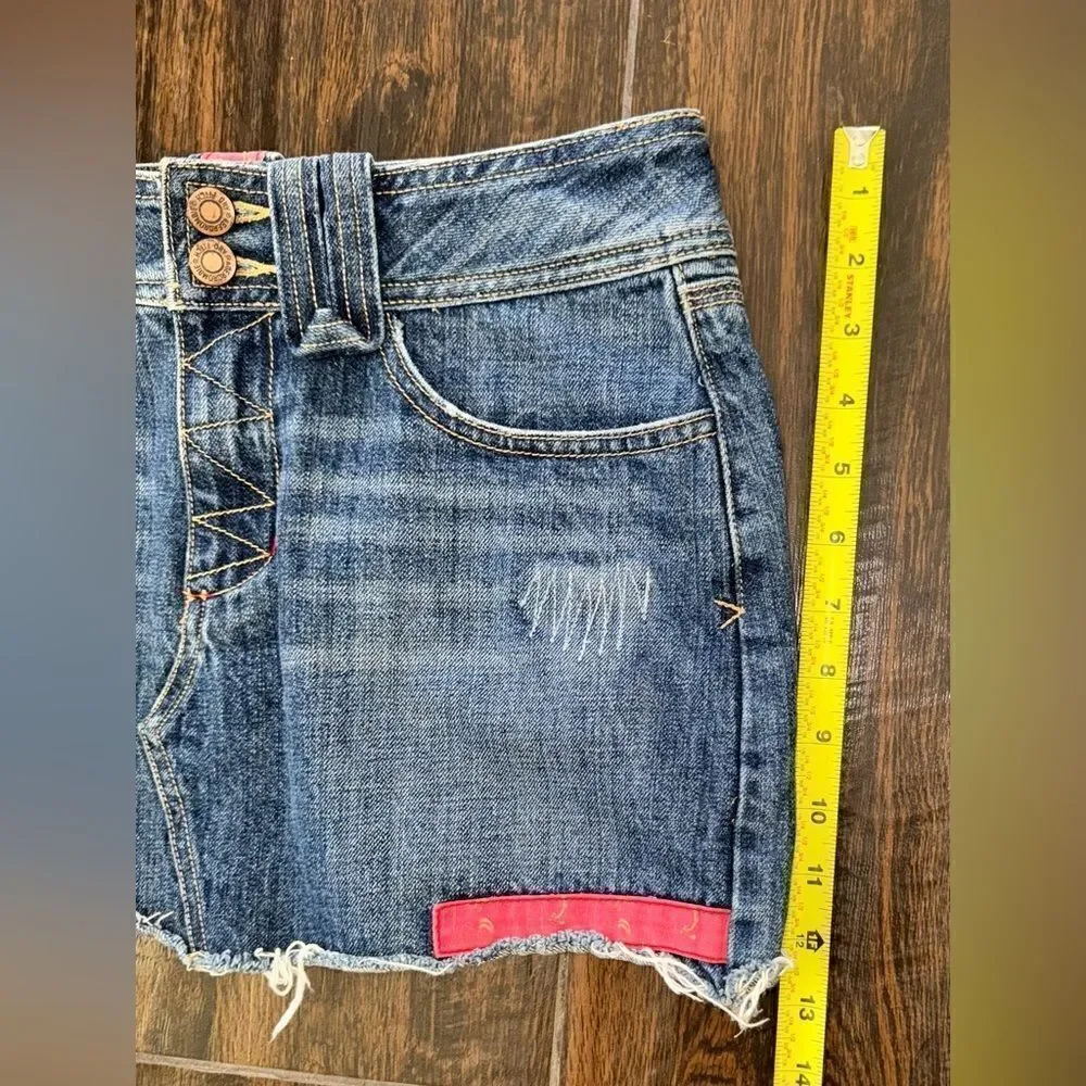 Amercrombie and Fitch Y2K mini low rise denim mini skirt sz 4